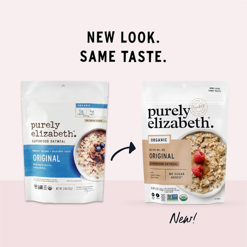 10oz (3 (Pack 2) purely elizabeth Superfood Oats, Original, Amaranth, Quinoa Flakes, Flax Seeds, Chia