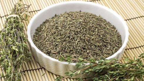 Dried Thyme Leaves, 4 oz. Bag, Natural Herbs and Spices for Pastas, Soups, Oils, Dips, and Vegetables, Farm Fresh and Vegan, Rich Savory Flavor by Amazing Chiles & Spices
