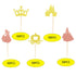 Pack of 40 Pre-Assembled Princess Cupcake Toppers - Crown Castle Girl Cupcake Toppers for Princess Theme Party