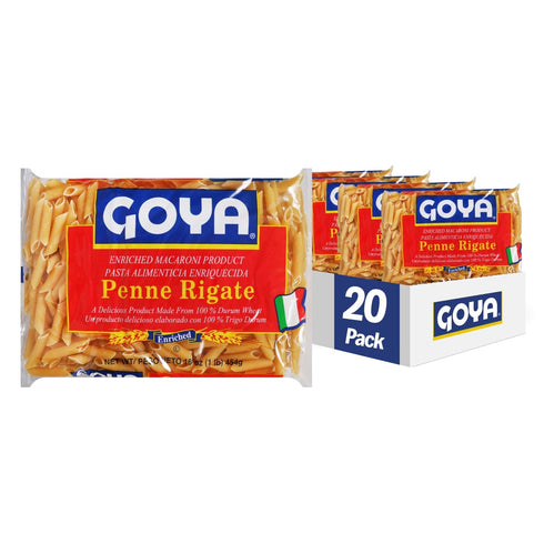 Goya Foods Penne Rigate Pasta, 16-Ounce (Pack of 20)