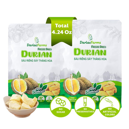 DARLAC FARMS Freeze Dried Durian Bites Pack 2 (0.7 Oz x 6