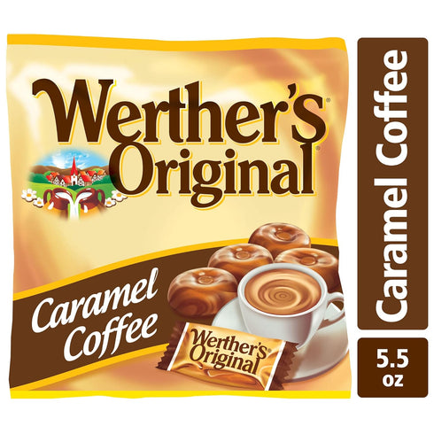 Werther's Original 5.5 (Pack 12) Caramel Coffee Hard Candy, Individually Wrapped Candy, Ounce
