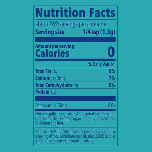 LOSALT Reduced Sodium Salt - Original Non-Iodised, 12.3oz/350g Tub, 66% Less Sodium, Great Tasting Substitute