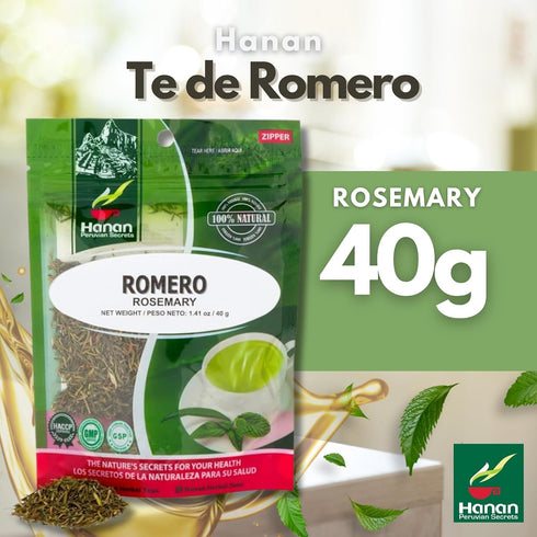 1.4oz 40g, Rosemary Loose Leaf - Romero Dried Herbs from Peru for Herbal Tea, Cooking, Recipes, Mediterranean Cuisine