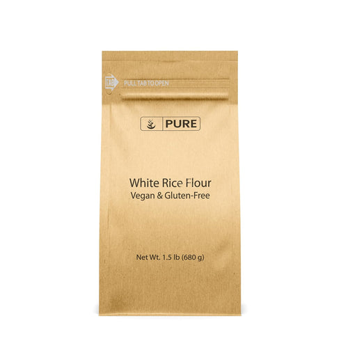Pure Original Ingredients White Rice Flour (1.5 lb) Unbleached & Untreated, Flour
