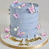 Set of 66 Pack Mixed Size & Colour Purple Gold Cupcake Toppers 3D Butterfly Cake Picks with Dot Glue for Party