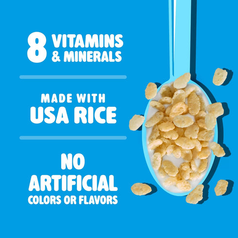 8 24oz (1 Kellogg's Rice Krispies Cold Breakfast Cereal, Vitamins and Minerals, Rice Krispies Treats, Giant Size