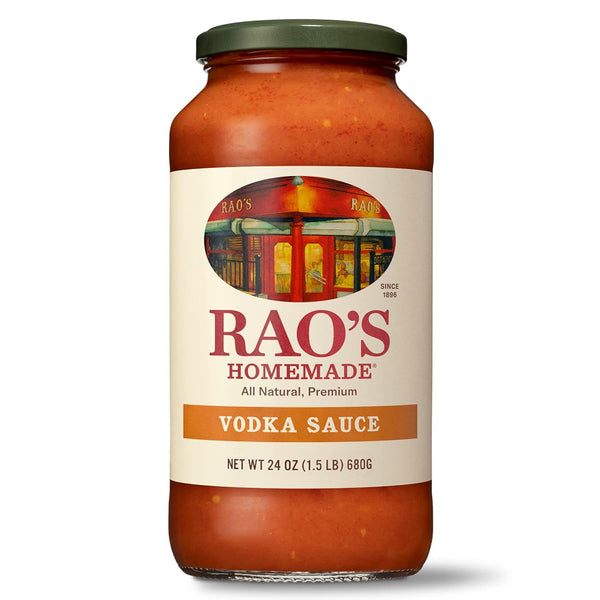 Rao's Homemade Vodka Sauce, 24 oz, Creamy Tomato Pasta Sauce, Keto Friendly with Parmigiano Reggiano