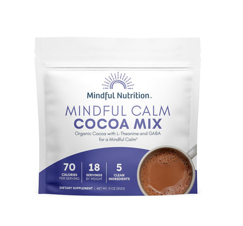 Mindful Calm Organic Hot Chocolate Mix Anti-Stress Drink Powder For Calming Sleepy