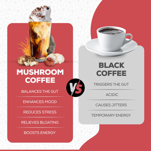 Vilorenz 100% Mushroom-Keto Coffee. NO AFTER TASTE. Organic Adaptogenic Mushrooms, Grass Fed Butter and MCT Oil