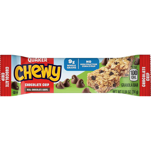 3 Pack, 0.84oz (30 Pack) Quaker Chewy Granola Bars, Flavor Variety Individually Wrapped Bars
