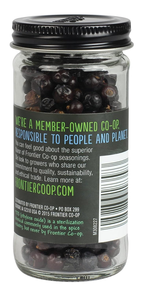 1.28 Frontier Co-op Whole Juniper Berries, Ounce Bottle, Rich and Piney for Soups, Marinades, Pickling and Sauerkraut