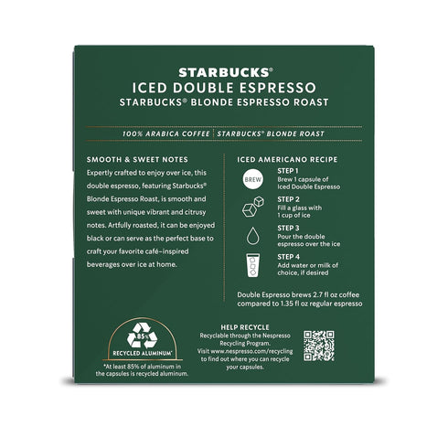 32-count 2.7 oz. Starbucks by Nespresso Vertuo, Iced Blond Roast Coffee, Coffee Pods, Brews