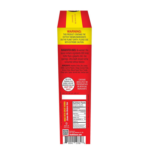 Blair's Ultra Death Sauce 5 Oz - Habanero, Jolokia, Scorpion Peppers - 900x Hotter Than Jalapeno!