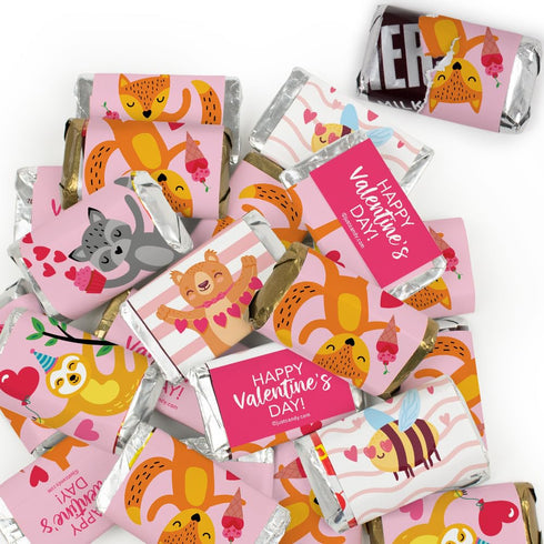 124 (1.5 lbs, 124 pcs Valentine's Day Candy Chocolate Mix for Kids Approx. Pcs)