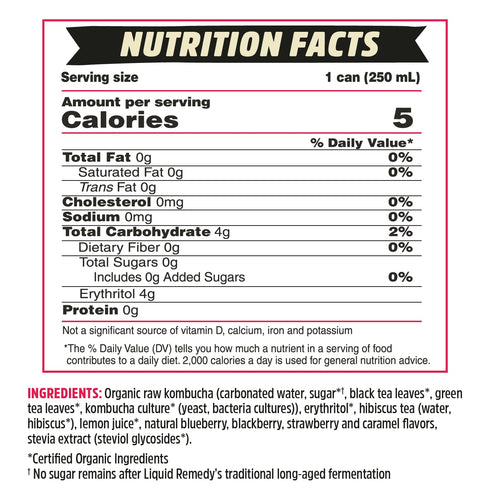8.5 Oz 24-Pack Liquid Remedy Kombucha Sugar Free Organic Drink, Low Calorie, Probiotic Like Tea for Gut Health - Mixed