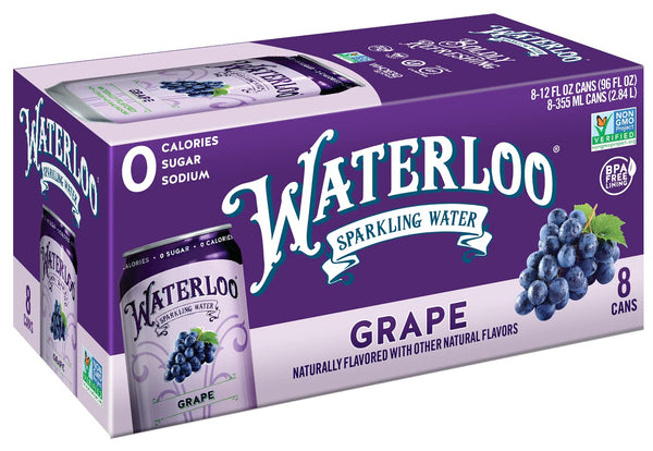 Waterloo Spark Grape 8pk +CRV