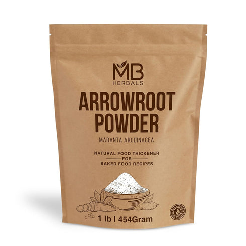 MB Herbals Arrowroot Flour Powder 1 LB | Arrowroot Starch 16 oz