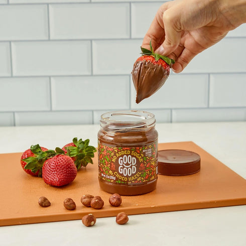 12oz 350g (Pack 1) GOOD GOOD No Added Sugar Belgian Choco Hazel Spread - Chocolate Spread with Natural Sweeteners