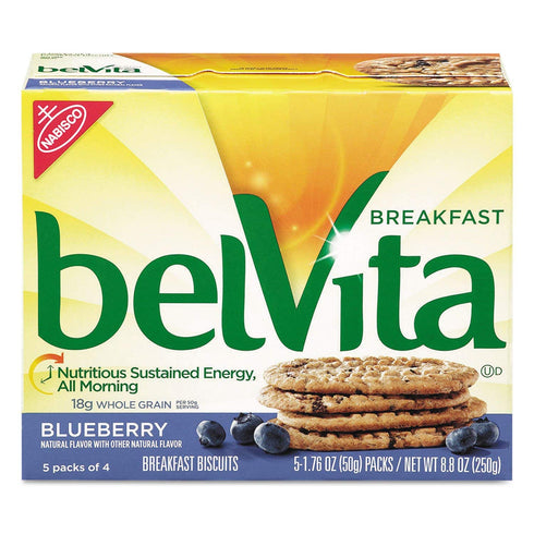 NABISCO belVita Breakfast Biscuits, Blueberry, 1.76 oz Pack