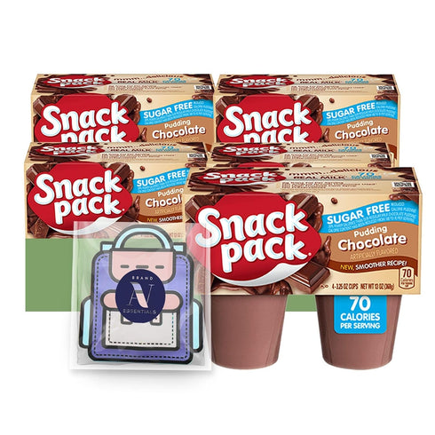 Snack Pack - Lavinia Essentials Bundle: 32- Count of Sugar-Free Chocolate Flavored Pudding, Gluten-free,