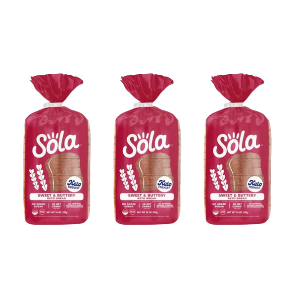 Ready Set Gourmet Sola Sweet and Buttery Wheat Bread - 3pack