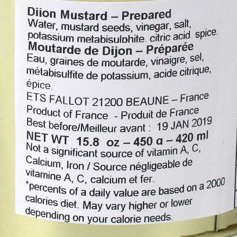Edmond Fallot 15.8Oz Dijon Mustard Jar Inside Tin Pail