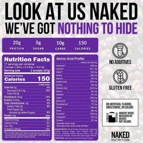 17 NAKED Mocha Latte Protein Coffee - Premium Colombian Iced Coffee Protein Shake Drink, Delicious Keto Friendly