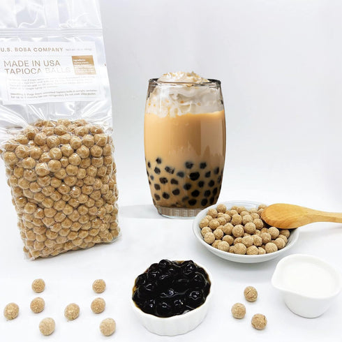 US Boba Co Unsweetened Tapioca Pearl, Easy to Cook, Tapioca Boba Balls