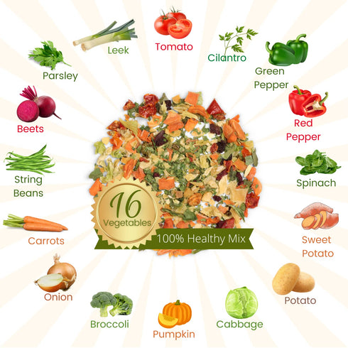 2 Lbs 16 Garden Deluxe Vegetable Soup Mix by Its Delish, Bulk Bag | Natural Dehydrated Vegetables for Ramen Noodles
