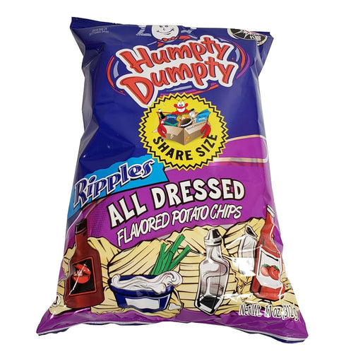 Humpty Dumpty Potato Chips, 8 Ounce, 4 Count, New Larger Family Size Bags (All