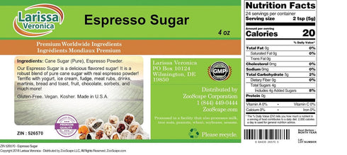 Larissa Veronica (4 oz, 526570) 3 Pack Espresso Sugar ZIN: