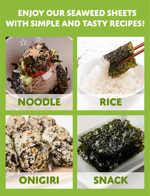 Generic 40 Count - - Organic Roasted Korean Seaweed Sheets - Roasted Seaweed Sheet - Keto Vegan Gluten Free/Side Dish