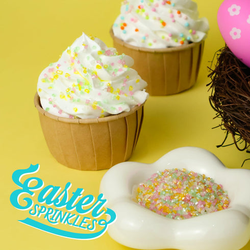 5oz Easter Sugar Sprinkles, Sujoygar Pastel Sprinkles Edible for Cake Decorating Cupcakes Dessert Ice Cream Baking