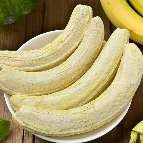 GCYYSIQS 2bags Bananas,60g/2.11oz/bag,Crispy,Freeze-Dried 3 4 Freeze Dried Fruit Snack,about to Whole Bananas/bag