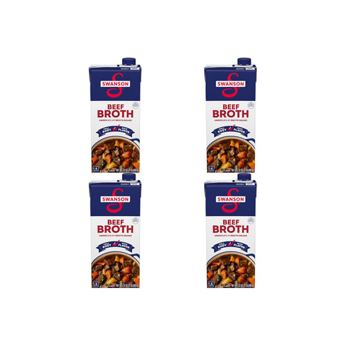 Swanson Beef Broth, 32 oz Carton (Pack of 4)