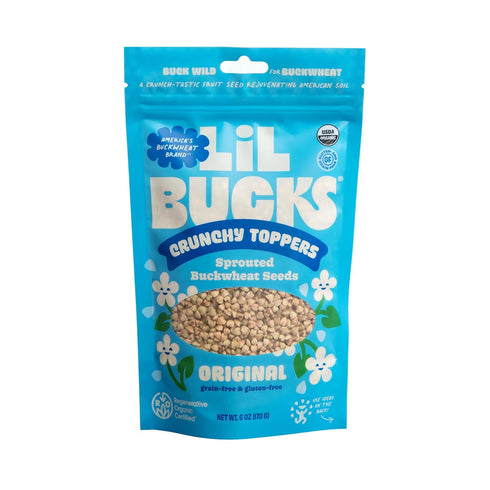 Lil Bucks Sprouted Regeneratively Grown Buckwheat Seeds Paleo Cereal, Gluten-Free Granola, High