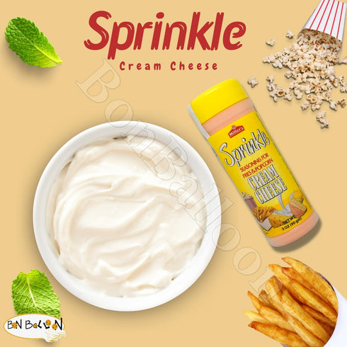 ?? Sprinkle Cream Cheese Seasoning for Fries and Popcorn - Natural Powder Spice (2 Pack = 6.35 oz / 180 gm)
