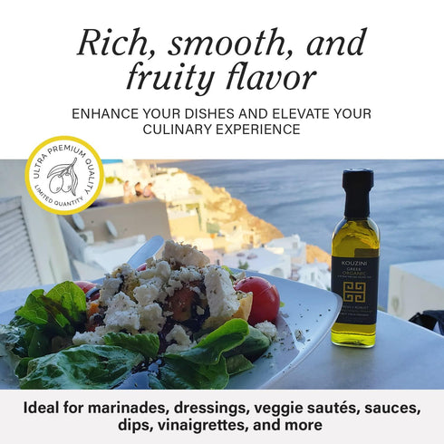 Pack 3 2 60 ml, Pack 5 Kouzini Variety Gift - Greek Extra Virgin Olive Oil and Balsamic Vinegar, Balsamic Vinegars