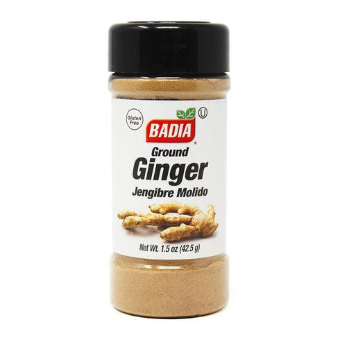 Badia Ground Ginger, 1.5 oz Premium Ground Ginger Root for Cooking, Baking, and Tea