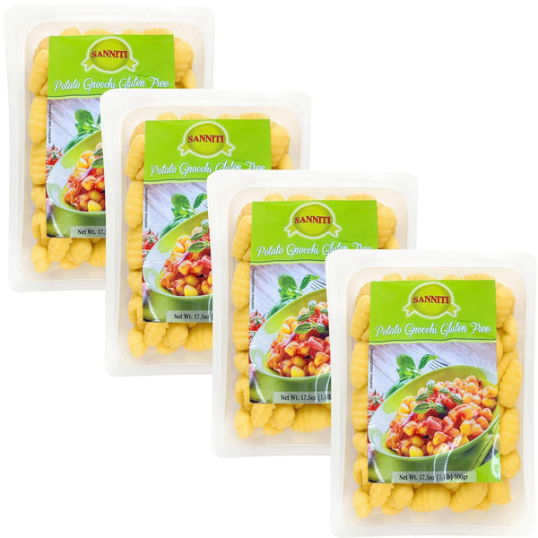 Sanniti Italian Gluten Free Potato Gnocchi, 17.5 oz (500 g) (Pack of
