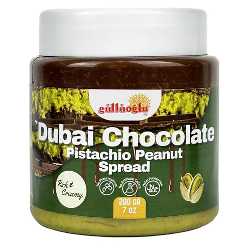 Gulluoglu Dubai Chocolate Pistachio Peanut Spread Rich & Creamy Middle Eastern Chocolate