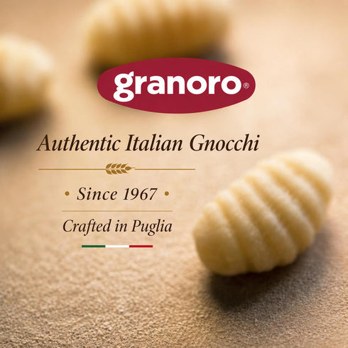 17.6 oz (500g) (Pack 3) Granoro Italian Potato Gnocchi Pasta, Soft Traditional Potato Dumplings, Authentic Italian