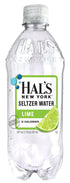 Hal's New York Seltzer Water 20 Oz (Pack 12) , Lime Sparkling Water, Fl Bottles