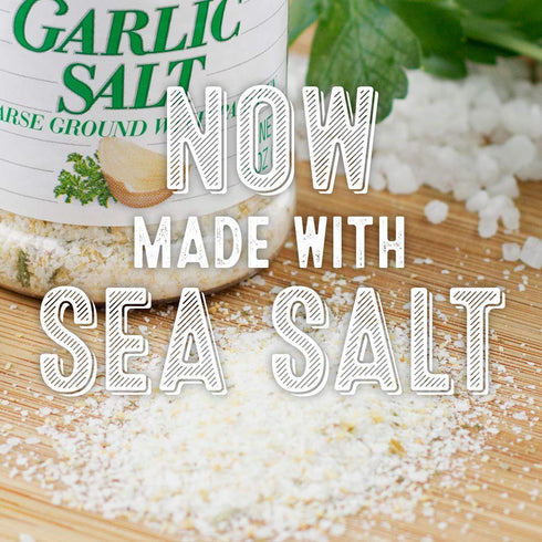 11 oz (Pack 2) Lawrys Garlic Salt, Coarse Ground with Parsley, No MSG Added, Kosher Certified, Flavorful Salt