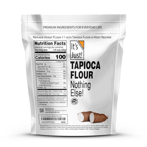 4lbs It's Just - Tapioca Flour (Starch), Natural Thickener, Non-GMO, Gluten Substitute