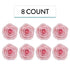 8 Count Global Sugar Art Shrub Rose Pink Sugar Cake Flowers, Large Wired, by Chef Alan Tetreault