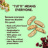 9.9 oz (283g) Tutti Gourmet Gluten Free Pistachio & Cranberry Biscotti, Resealable Cookie Bag Vegan and Halal Snacks