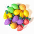 60 90s 4YoreElves Fruit Shaped Fizzy Candy Powder, With Hanging Hole Caps for Decorative Stringing, Great for Hanging