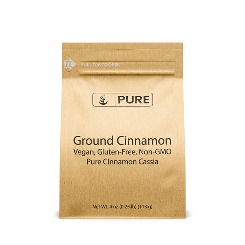 Pure Original Ingredients Ground Cinnamon, 4 oz, Pure Cinnamon Cassia for Baking & More, Strong & Flavorful